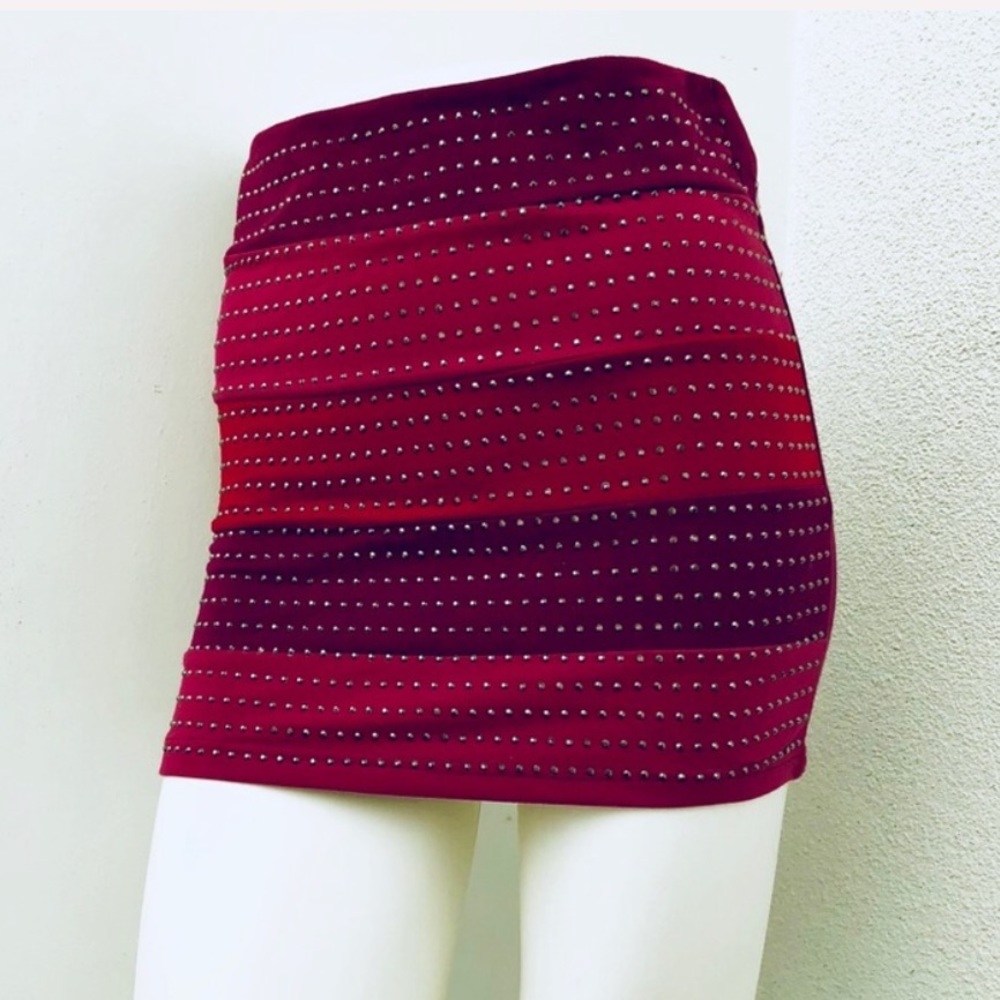 Color block mini skirt